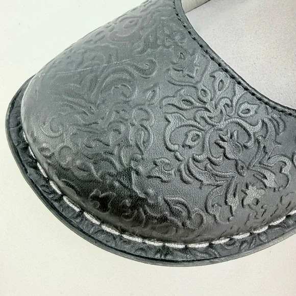 Alegria PALOMA 7507 Black Tooled Leather Mary Jane Support Comfort Orthotic Shoe - Picture 11 of 16